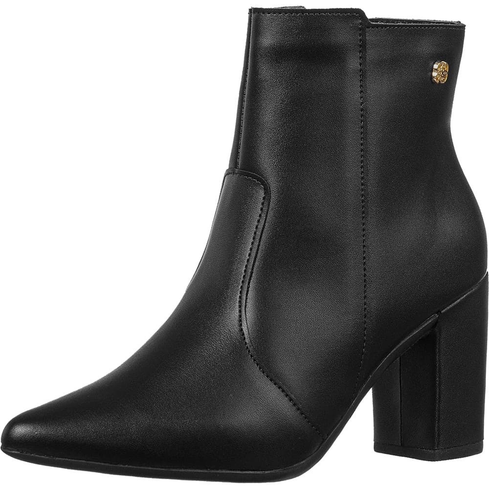 Bota feminina Gigil bico fino salto alto com zíper | Shopee Brasil