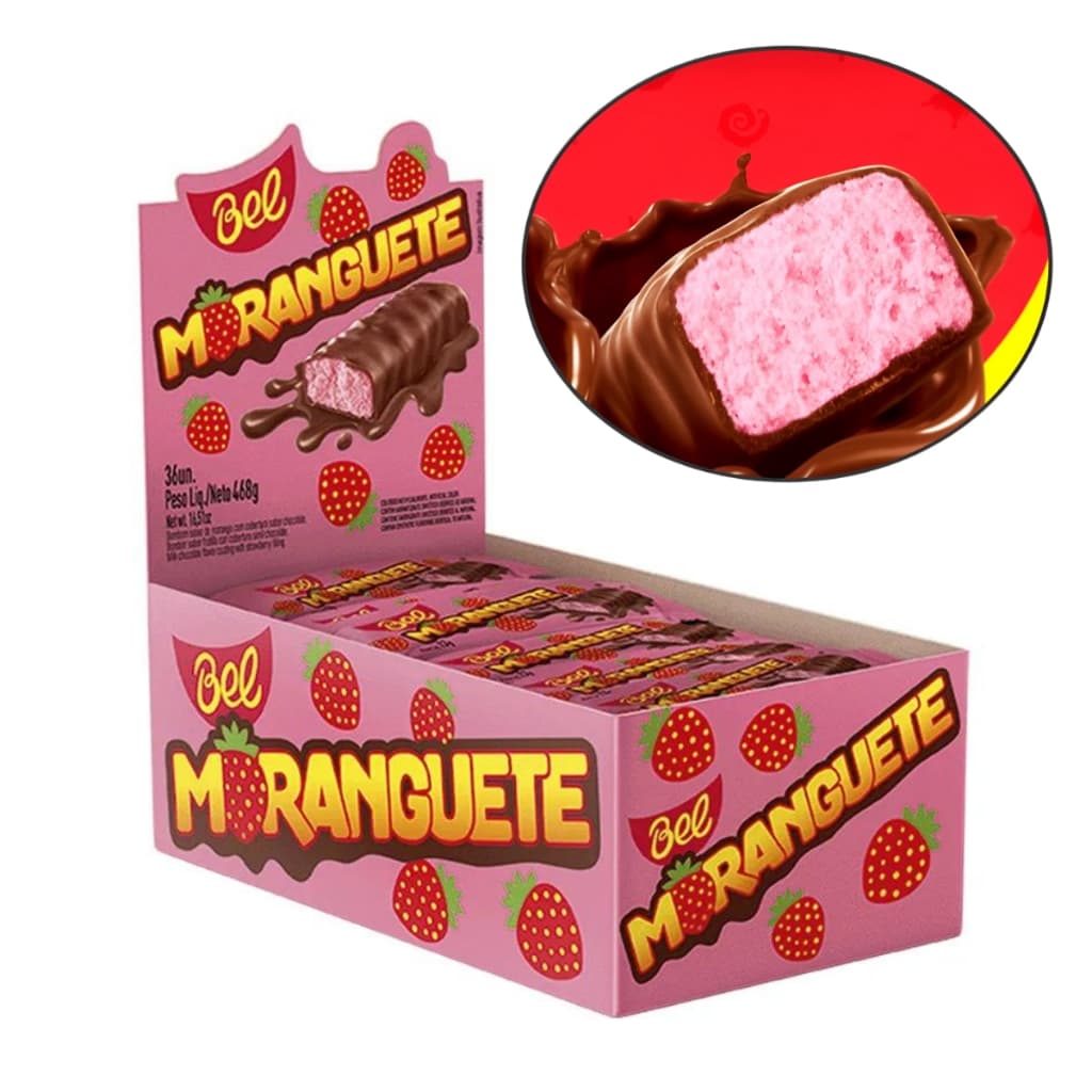Chocolate Moranguete 468g C/36 Unidades 13g Bel | Shopee Brasil