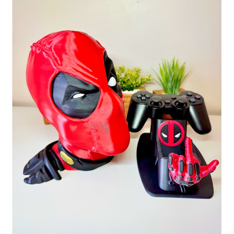 Decoração Cabeça Genérica Deadpool suporte de headset e suporte de controle PlayStation, Xbox, ps5, ps4 | Shopee Brasil