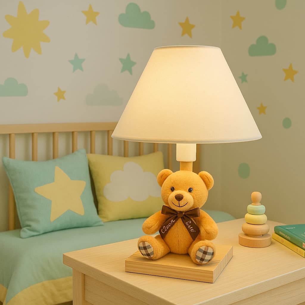 Abajur Infantil Luminária Quarto Bebê Ursinho | Shopee Brasil