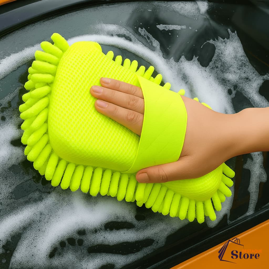Esponja Com Pegador Multiuso Anatômica Para Carro Microfibra Limpeza | Shopee Brasil