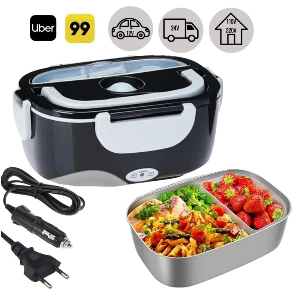 Marmita Elétrica Veicular Bivolt P/ Carro Casa Taxi Uber Caminhão 12V 24V 110V 220V C | Shopee Brasil