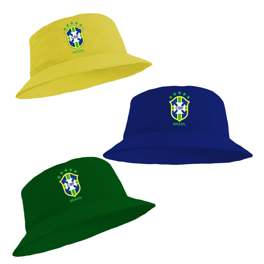 Chapéu Bucket Hat Unissex Leve Estilo Praia Moda Verão Sol Estampado Brasil Copa | Shopee Brasil
