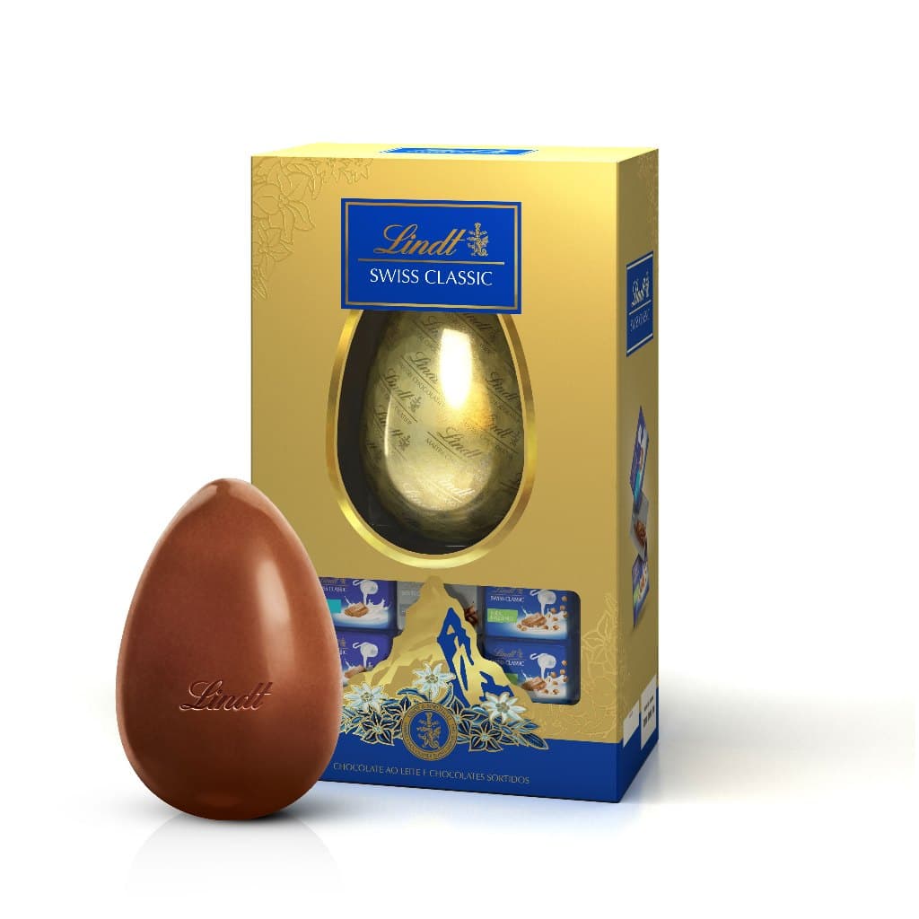 Ovo De Páscoa Lindt Swiss Classic Ao Leite 130g | Shopee Brasil