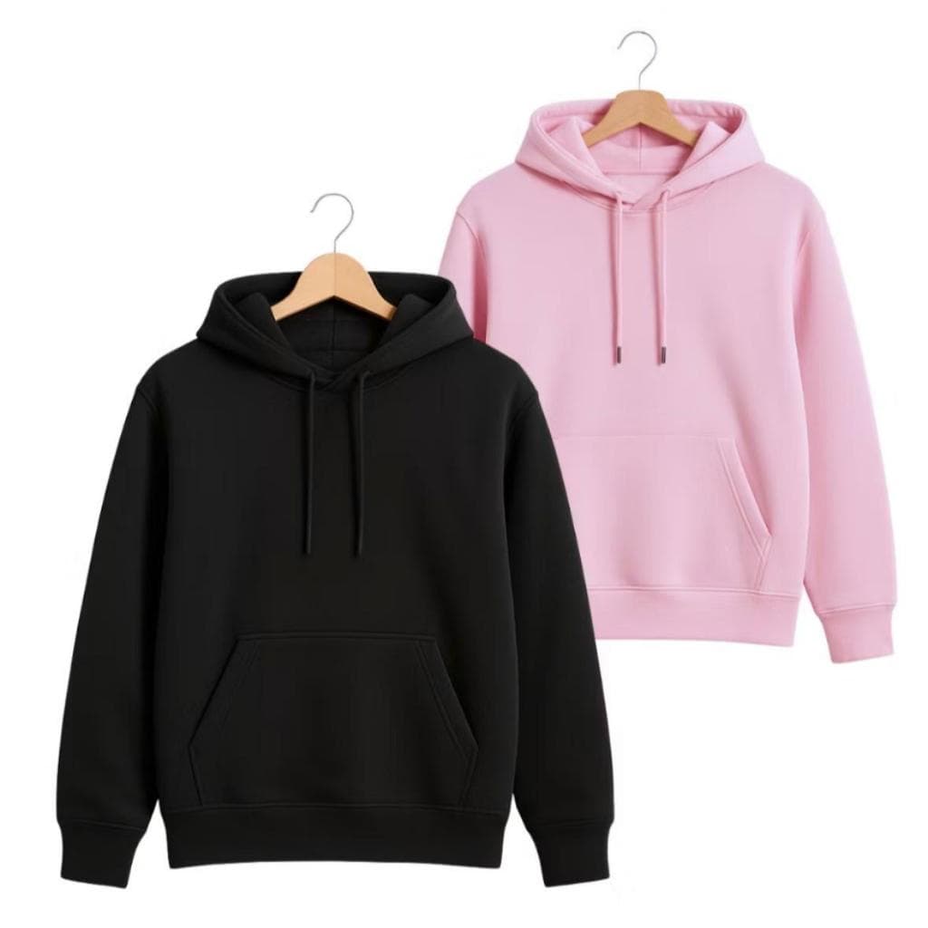 Kit 2 Moletom Canguru Com Capuz e Bolso Sem Estampa Liso Confortável Inverno Blusa Flanelado Unissex | Shopee Brasil
