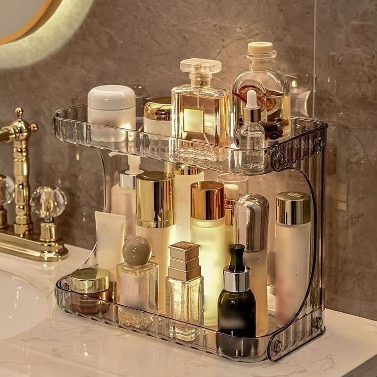 Prateleira Organizador Diamante Acrílico Porta Maquiagem Suporte Multiuso De Mesa | Shopee Brasil
