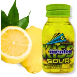 Pastilha Mentos Kiss Sour Com 55 Unidades De 38,5g Van Melle Limão