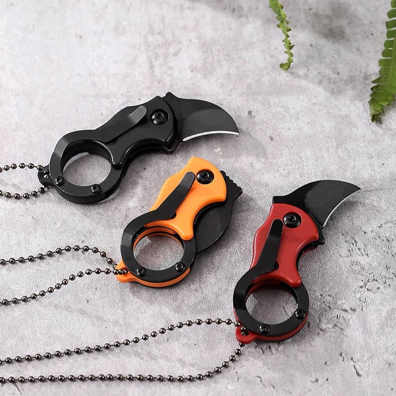 Canivete Portátil Resistente Pesca Cozinha Esportivo Afiado Com Capa e cordão | Shopee Brasil