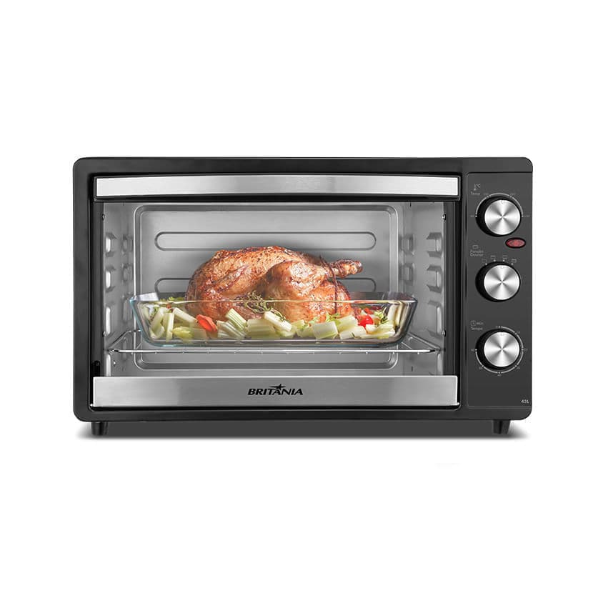Forno Elétrico Britânia 43L Preto Dupla Resistência BFE43 | Shopee Brasil