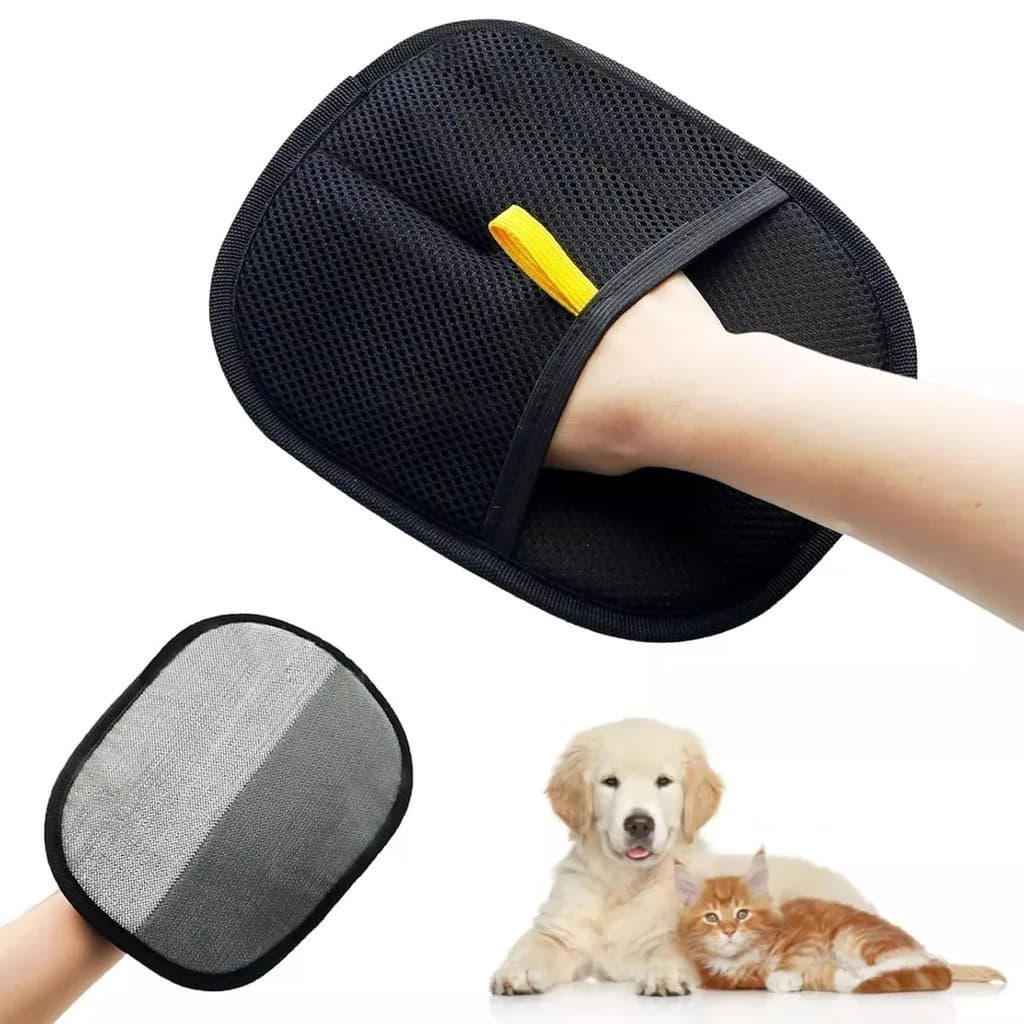 Removedor de pelos de pet luvas para remoção de pelos com eletricidade estática escova dupla face escova | Shopee Brasil