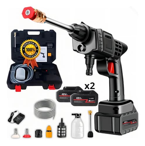 Lavadora Potente Portátil 2 Baterias Preto