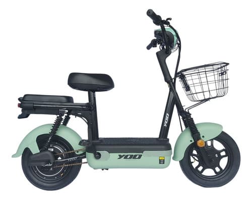 Bicicleta Elétrica Yoo Mobility Y-200 350w Farol Led Scooter Verde Sem Cnh E Emplacamento