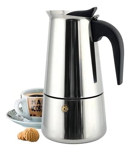 Cafeteira Italiana Inox 9 Xícaras - Prática E Segura Cor Prateado