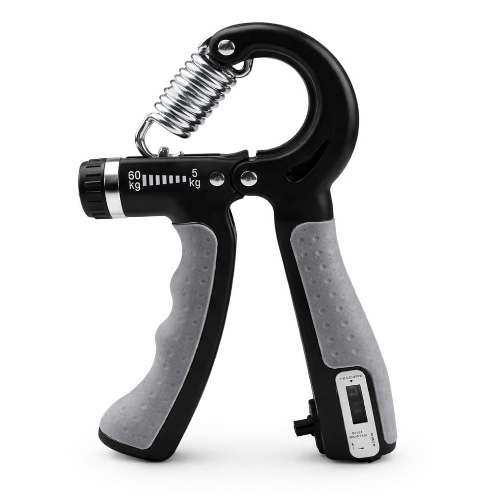 Hand Grip Exercitador de Mãos Ajustável 5–60kg – Com Contador, Portátil, Ergonômico e Ideal para Força e Reabilitação