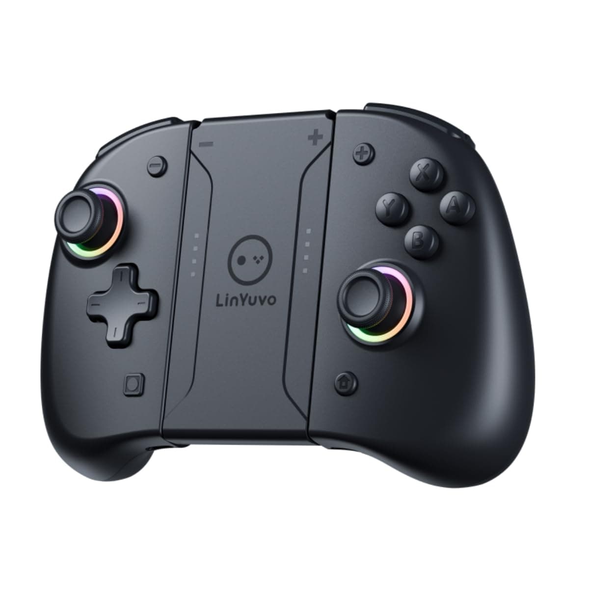 Controle sem Fio para Nintendo Switch Hall Effect Bluetooth, Vibração, Sensor de Movimento, Pega Confortável, Preto Básica