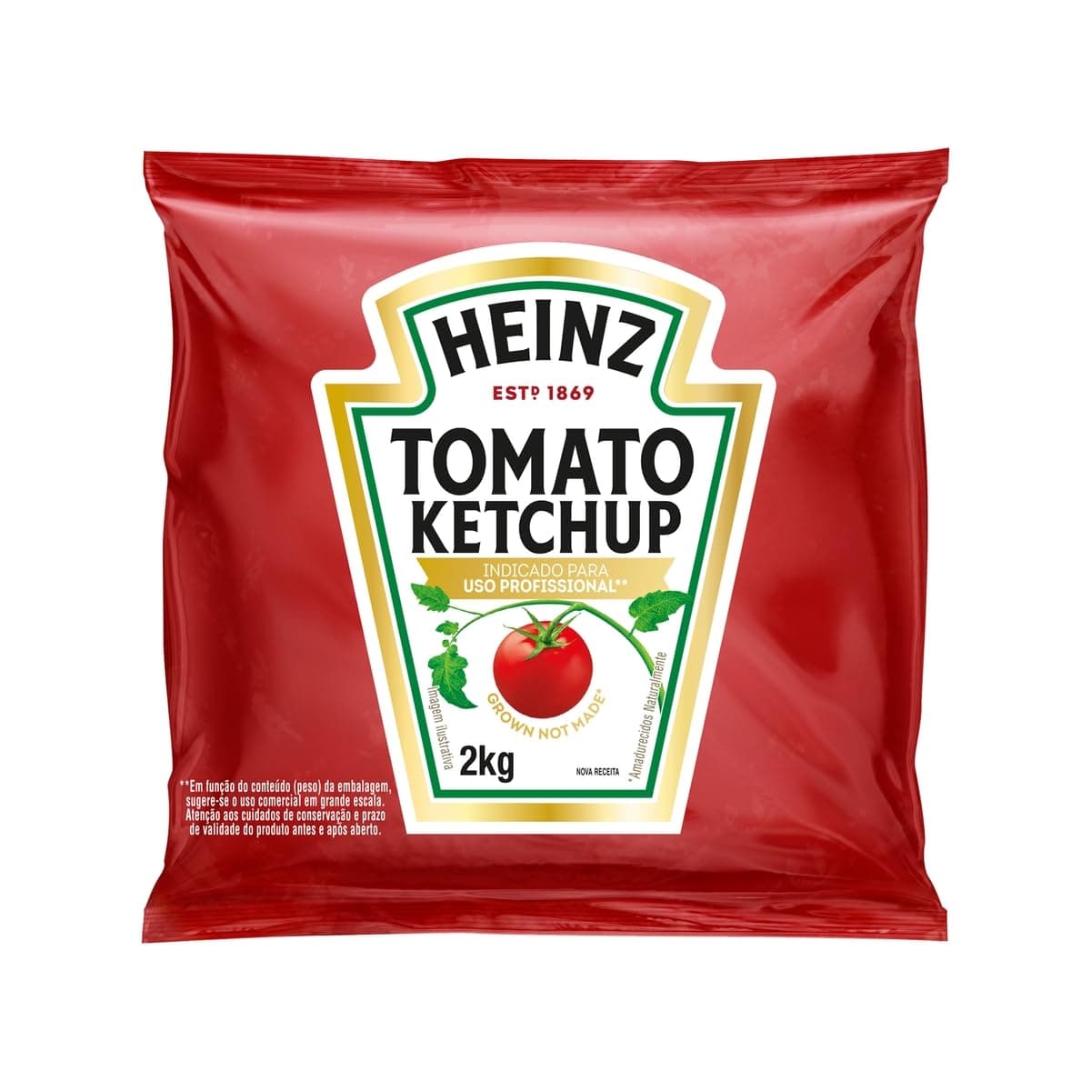 Heinz Ketchup Sache Tradicional, 2KG - Tamanho Grande