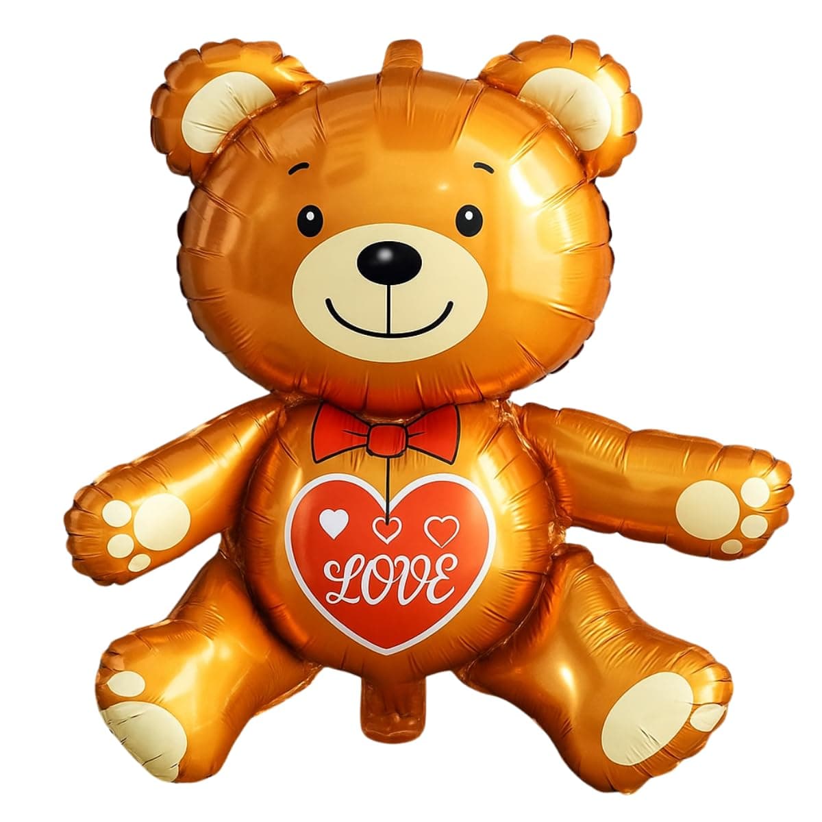 Balão Metalizado 3D Urso LOVE Marrom 24" (60 cm) Decoração Romântica Dia dos Namorados Presente Criativo
