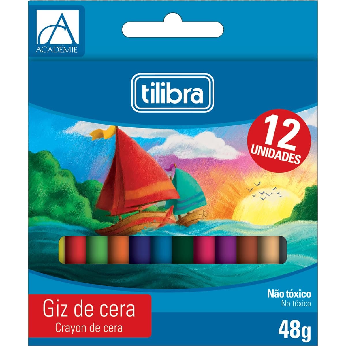 Tilibra - Giz de Cera 12 Cores Académie