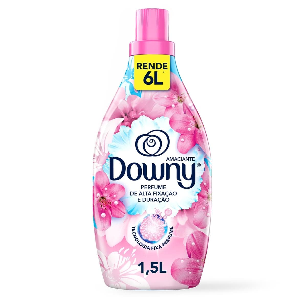 Downy Amaciante Concentrado Frescor Da Primavera 1.5L, Rende 6L, Perfume com Notas de Flores e Baunilha