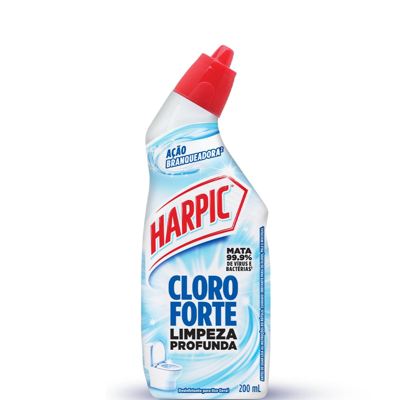 Harpic Cloro Forte, Desinfetante e Desodorizador Sanitário, 200ml