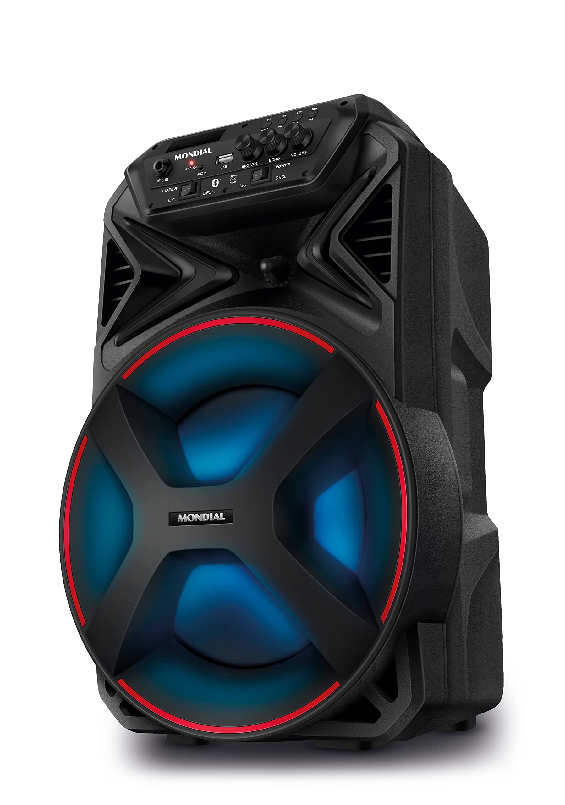MONDIAL Caixa Amplificada Connect Partyplus, Preto, 250W RMS, Bivolt - CM-250