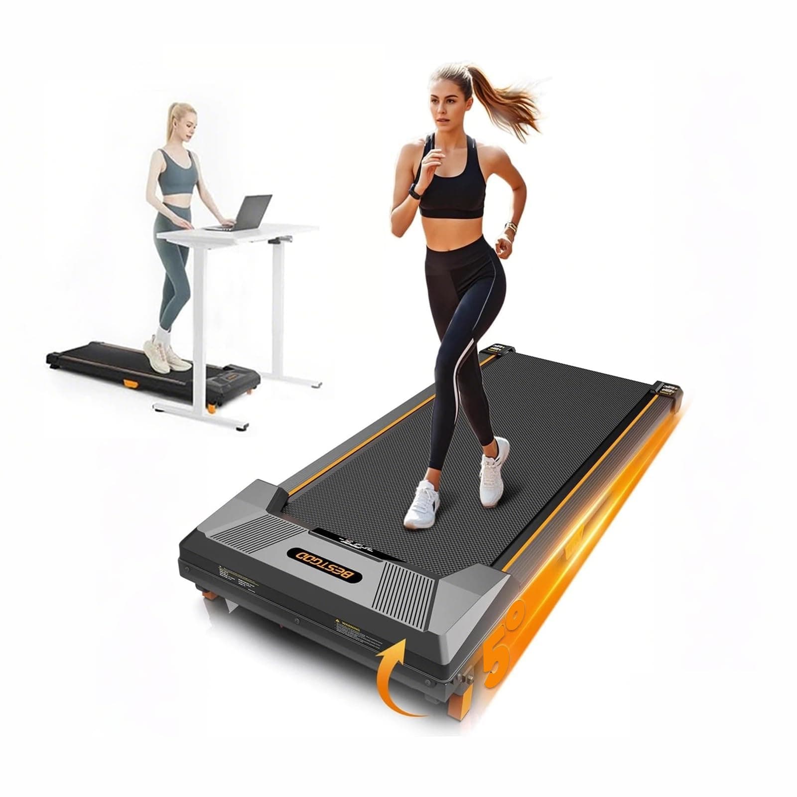 Esteira Ergométrica Eletrica, Esteira Portátil Fitness Residencial Até 120 kg Aparelhos de Academia em Casa