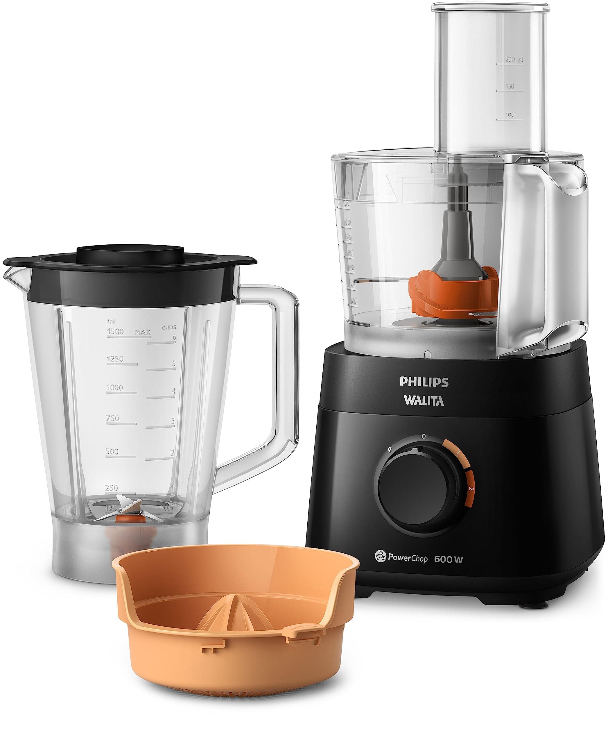 Multiprocessador PowerChop 600 Plus, Philips Walita, 4 em 1, Preto 600W, 220v - RI7300/92