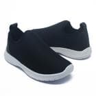 Tênis Infantil Calce Facil Leve Confortável Liso Preto