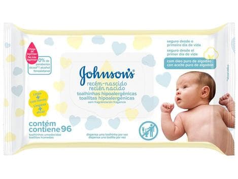 Johnson's Baby Toalhinhas Recém-Nascido 96 unidades - Lenço Umedecido Adulto - Magazine Luiza
