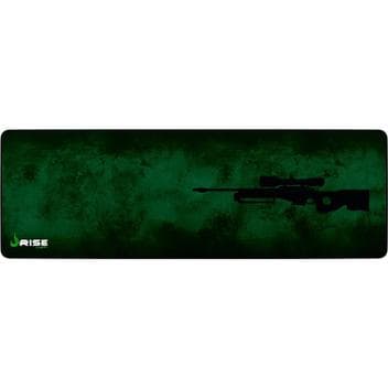Mousepad Gamer Rise Mode Speed, Sniper, Estendido (900x300mm), Verde, Borda Costurada - RG-MP-06-SNP - Mouse Pad - Magazine Luiza