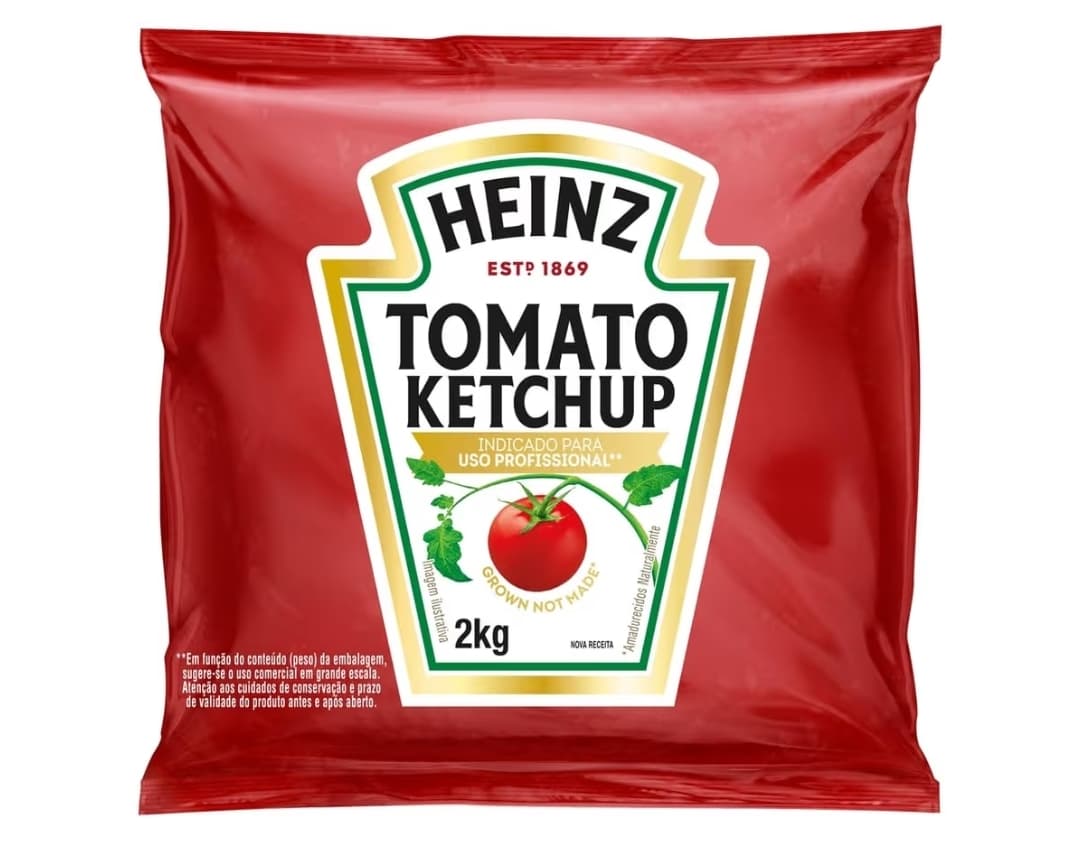 Heinz Ketchup Sache Tradicional, 2KG - Tamanho Grande