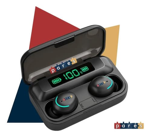 Fone De Ouvido Sem Fio Bluetooth F9-5 Pares Som Imersivo Powerbank Moderno Bateria Longa Duração Academia Compativel Com Todos Celulares