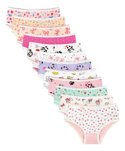 Kit 12 Calcinhas Infantil Menina Algodão Macio Envio Rápido