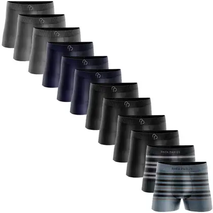 Kit Com 12 Cuecas Boxer Masculina Adulto Rafa Parize