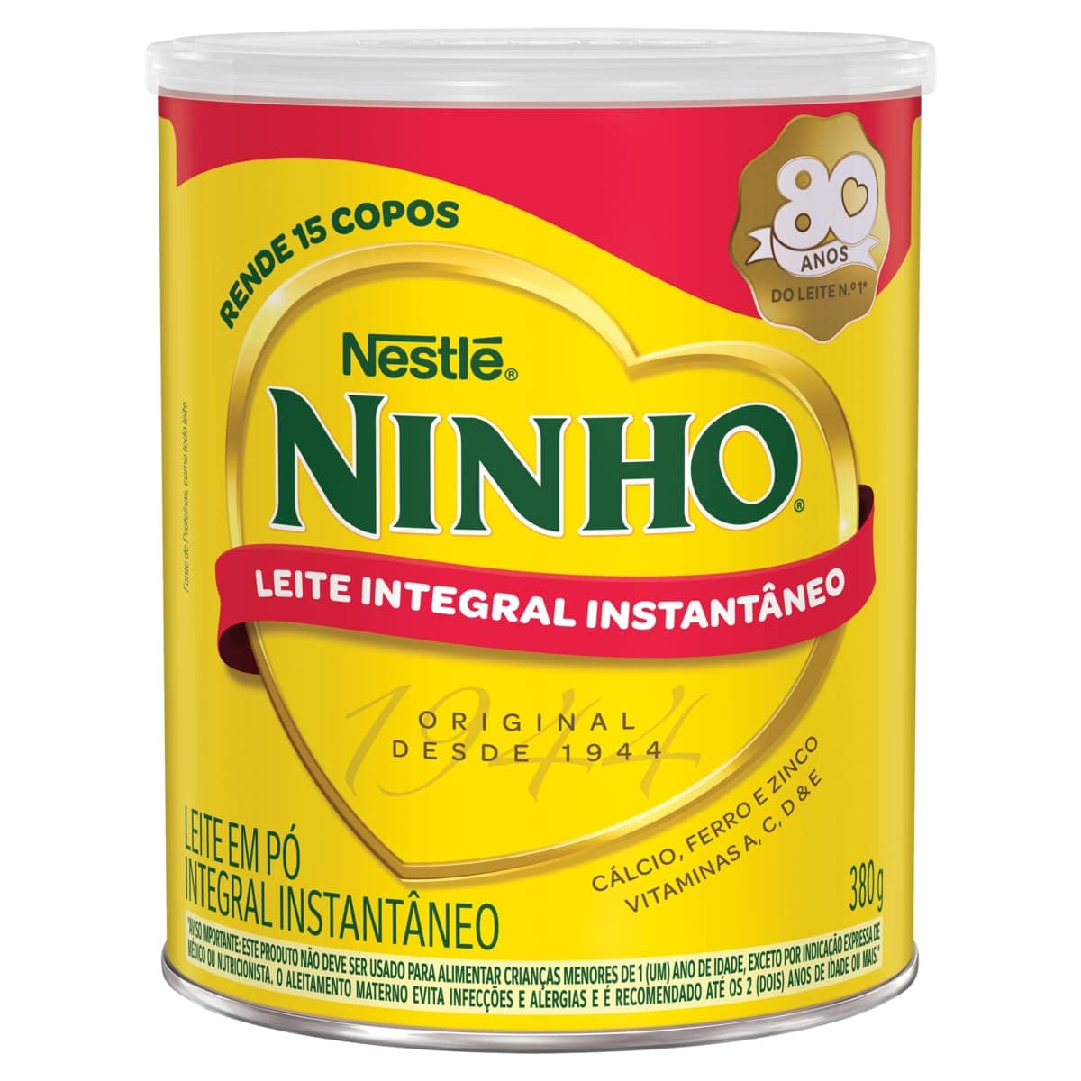 Leite Pó Instantâneo Integral Ninho Lata 380g