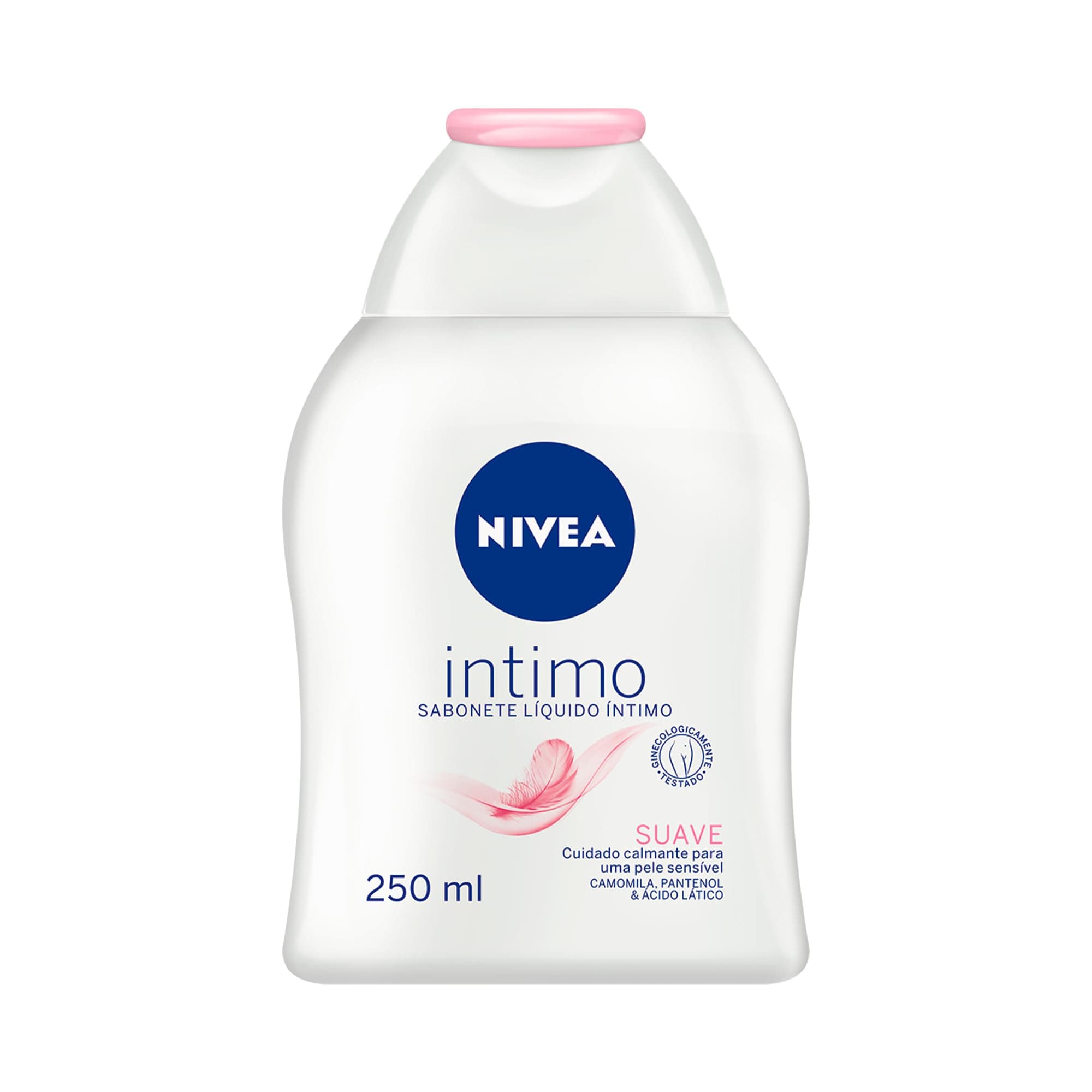 NIVEA Sabonete Líquido Íntimo Suave 250ml, Limpeza Delicada, Mantém pH Natural, Extrato de Camomila, Cuidado Calmante, Uso Diário