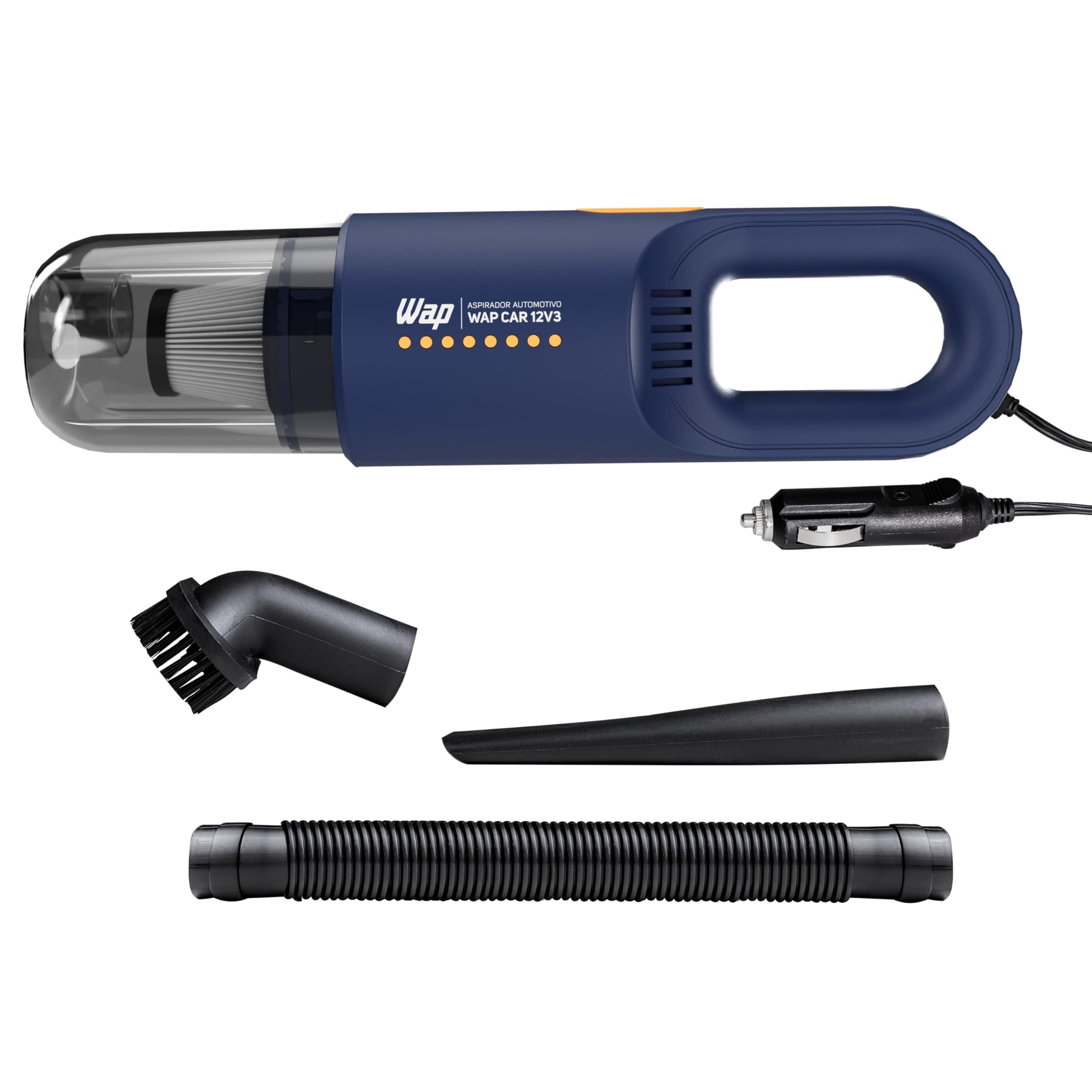 WAP Aspirador Automotivo Portátil 12V, 420ML SÓLIDO, FILTRO HEPA, CABO DE 3,7M CAR 12V3