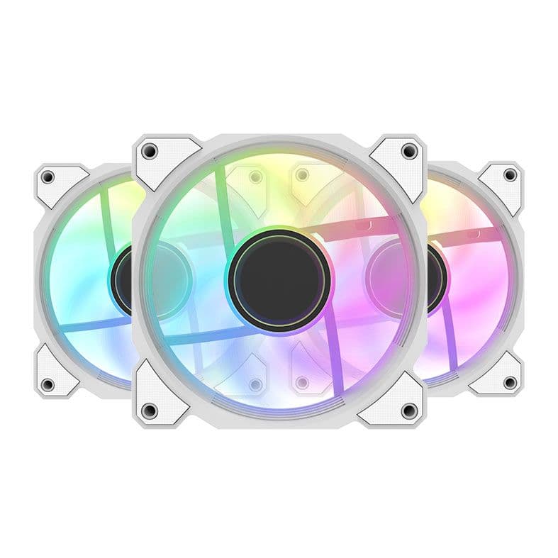 Kit Ventoinhas Aigo Darkflash DR08, ARGB, 3x120mm, Branco, DR08-ARGB-3WH